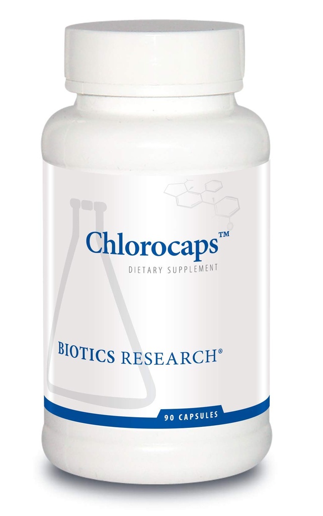 Biotics Tutkimus Klorokapselit Klorofylliinejä, Vitamiinit, SOD & Catalase, Hyvä lähde magnesium 90 Caps