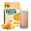 WILD YHTEISKUNTA - Clear Whey Protein + Electrolytes - Refring Whey Protein Isolate Powder - 20g Protein, 0 Lisätty sokeri, GMO-vapaa, luonnon makuja & värit - Citrus Punch, 16 oz