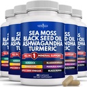 NEW AGE Meri Moss Musta siemenöljy Ashwagandha Turmeric rakkoranneke Burdock - Manuka, Honey Voikukka, ACV Black Pepper Gluteeniton