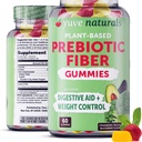 Yuve Prebiotic Fiber Gummies - herkullinen - 3g Liukoinen kuitu täydentää - tukee Ruoansulatuskanavan terveys & Säännöllisyys - Vegaani & gluteeniton kuitu Gummies aikuisille & lapsille - ei-GMO & alhainen sokeri - 60
