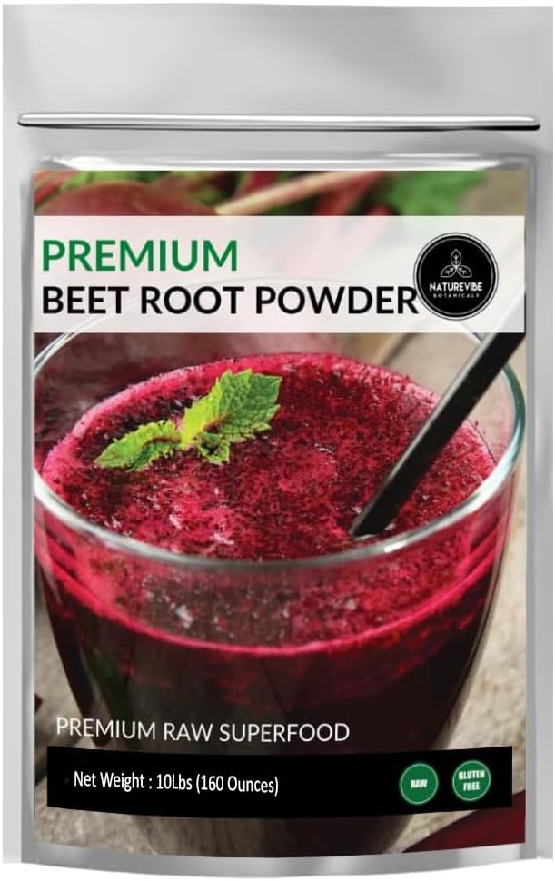 Naturevibe Kasvitieteet Premium Beet Root Powder, 10lbs 