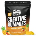 TASTY GANS Creatiini Gummies - 90g Creatiini Monohydraatti - harjoitus täydentää - Rakenna lihaksia ja boost vahvuus miehille ja naisille - valmistettu USA - Ei GMO - Vegaani ystävällinen (suuri, ananas mango)