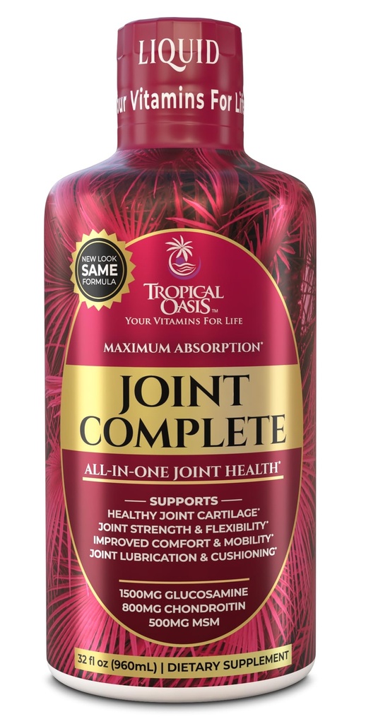 Joint Complete Premium- Liquid Joint Supplement w/Glukosamiini, Chondroitin, MSM, Hyaluronic Acid .