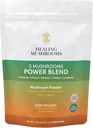 5 Sienet Power Bland, Organic Powder with Lions Mane, Reishi, Cordyceps, Turkey Tail, Chaga. 100 Gram