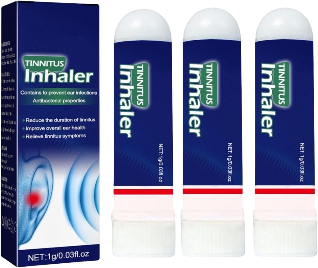 3Pcs Echo Ease Tinnitus Inhaler, Echo Ease for Ear Ringinging, Echo Ease Nose Inhaler för Tinnitus, Tinnitus Inhaler