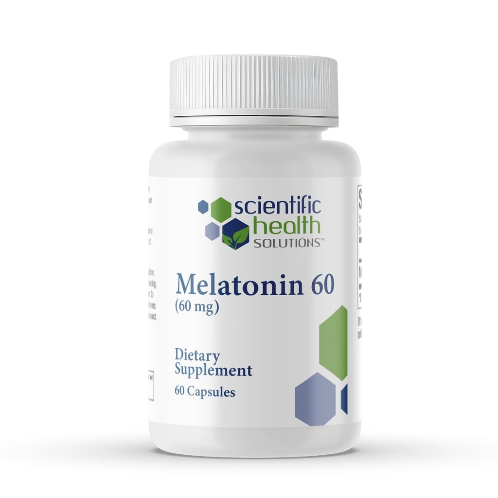 Melatonin 60mg | High Dosage Melatonin i Easy-to-Swallow Capsules | Vegan, Non-GMO & Gluten-Free | US-Made Extra Strength (Enkel)