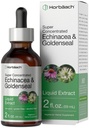 Horbäach Echinacea Goldenseal Liquid Tincture Drops | 2 fl oz | Alkoholfri extrakt | Vegetarisk, icke-GMO, Gluten fri tillägg