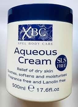 XBC Aqueous Cream Pehmentävä 500 ml suuri Tub Relief kuiva iho