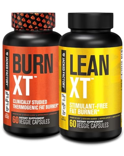 Jacked Factory Burn XT Thermogenic Fat Burner & Lean XT Kofeiini ilmaiseksi laihtuminen täydentää