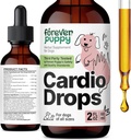 Forever valp Cardio Drops för hundar - Hawthorn Berry & Motherwort Herb - Liquid Antioxidant Supplement med Gotu Kola Leaves & Lavender Extract - 2 fl oz