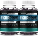 (2 Pack) Vigor Prime Performance Gummies Prime Vigor XL Gummy Supplement, Vigor Prime XL Maksimi vahvuus Advanced Shilajit Sea Moss Sarviapila Gummies Kokonaisenergian elinvoima tuki (2 kuukauden tarjonta)