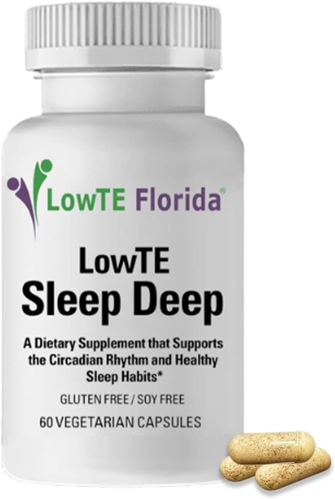 Sleep Deep - 60 kapselia I Sleep Supplement Melatonin 5mg, Ashwagandha, GABA, Lemon Balm Extract & l Theanine, unilääke terveille rytmihäiriöille