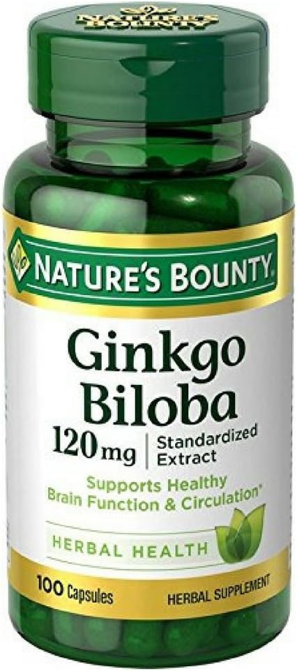 Luonnon Bounty Ginkgo Biloba 120mg, 100 kapselia (pakkaus 4)