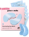 Grace & stella Award Winning Under Eye Mask Vähennä tummia ympyrää, Puffy Eyes, Underey Bags, ryppyjä, Gel Under Eye Patchs, Syntymäpäivälahjat naisille - Vegaani Julmuus-vapaa Itsehoito (48 paria, sininen)