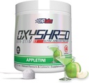 EHP Labs OxyShred Non Stimulant Pre workout Powder - Stim Free Pre workout, Coffeine Free Preworkout miehille & naisille L Glutamiini & Acetyl L Carnitine - Apple, 60 Tarjoilut