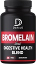 6in1 Bromelain 500mg Supplement - 1000mg per servering - 210 kapslar med Digestive Health Blend som Quercetin, Ginger, gurkmeja, Papaya - Stöd övergripande hälsa, matsmältning och immunsystem