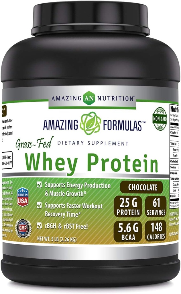 Hämmästyttävä Formula Grass-Fed Whey Protein Suklaa Maku 25 G Protein Per Serving 