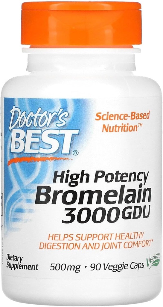 Lääkärin BEST 3000 GDU Bromelain - 500 mg - 90 kasvissyöjäkapselia