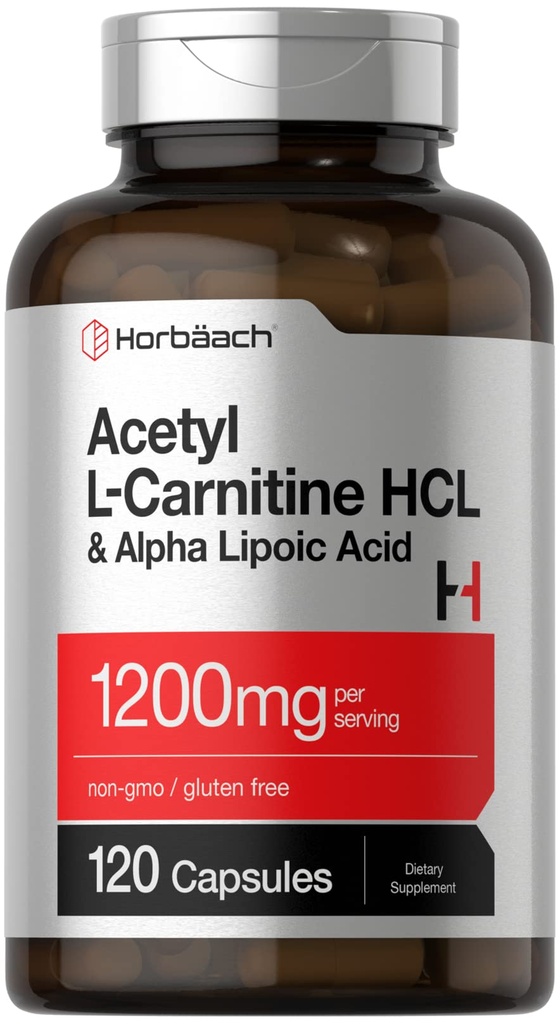 Horbäach Acetyl L Carnitine HCL & Alpha Lipoic Acid 1200 mg 