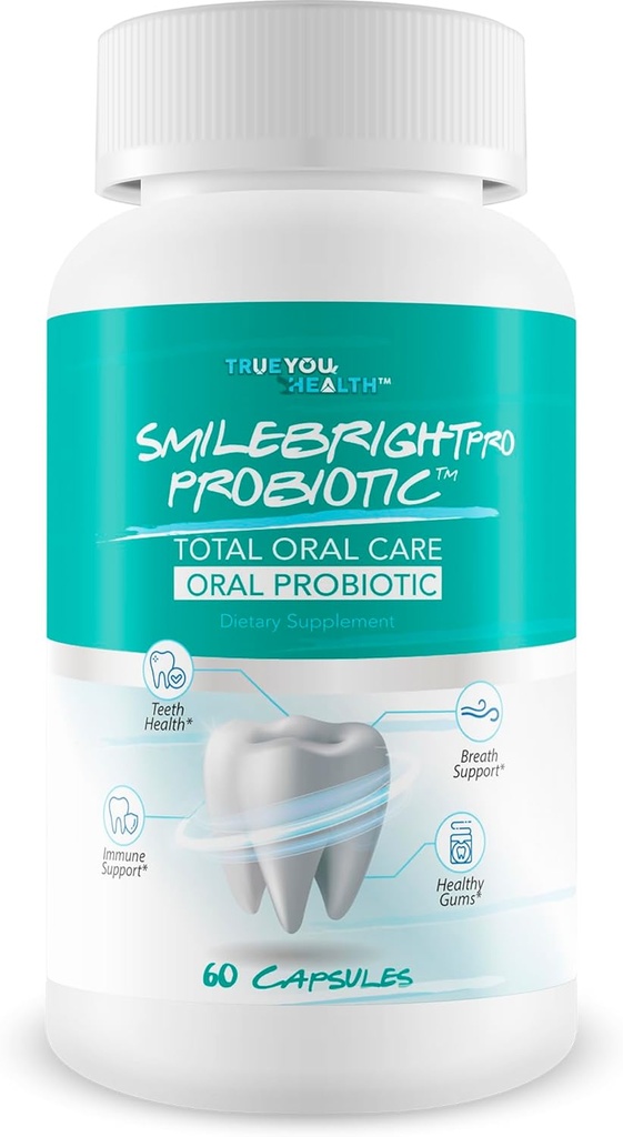 Smile Bright Pro - Vår Bästa Total Oral Care Oral Probiotic - Oral Probiotika för munnen dålig andedräkt - Gum Health Probiotika för Teeth Probiotic - Oral Probiotics för torr mun Oral Health Probiotika