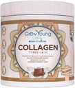 Grow Young Fitness Collagen Protein - Maito suklaa, edistää ihon, luut, nivelet, laihtuminen, sokeriton (12.41 oz) (1 pakkaus, 20 tarjoilua)