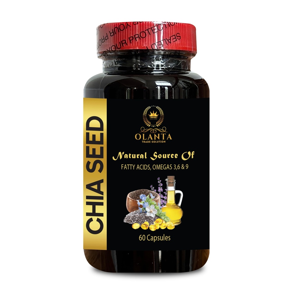 CHIA Seed Supplement - Korkea kuitu ja proteiini Omega-3 täydentää, chia siemen vitamiini, Vegan chia Seed Oil, chia Seed Oil softgels - 1 pullo