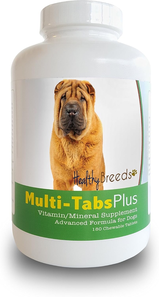 Terveet rodut Kiina Shar Pei Multi-Tabs Plus purutabletit 180