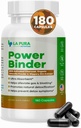 LaPura Power Binder Blend - Detox & Cleanse med aktivt kol, organisk Chlorella Powder & Slippery Elm Extract - hjälper till att lindra gas och uppblåsthet - främjar naturlig avgiftning - 180 kapslar