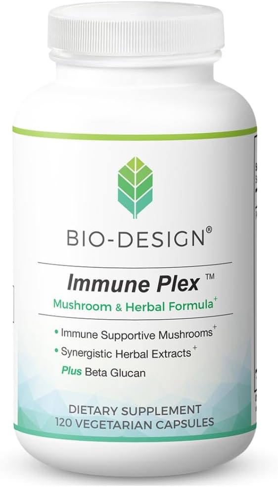 Immune Plex Mushroom & Herbal Formel - Proprietary Blend med Beta Glucan, Reishi & Shiitake Mushrooms, & Milk Thistle Silymarin för Daily Immune Health Support - 120 kapslar