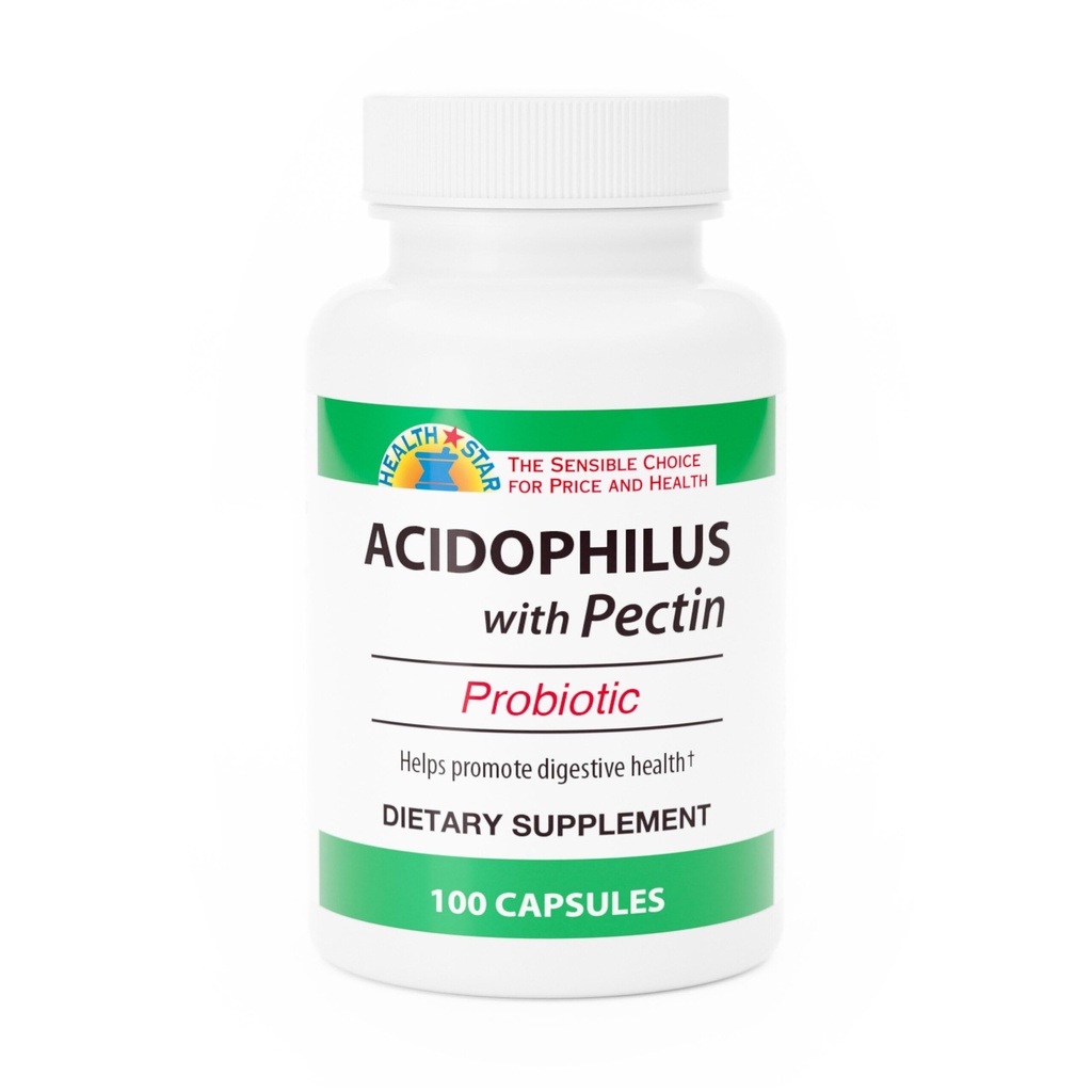 GeriCare Acidophilus with Pectin Probiotic Capsules, Optimises Intestinal Flora, Dgestive Gut Function, Boosts Immuuni Defenses, ja vahvistaa Bones, 100 Count (Pack of 1)