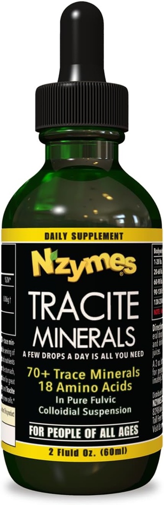 Nzymes® Tracite Minerals for People, Trace Mineral Drops och Amino Acids - Tillverkad i USA