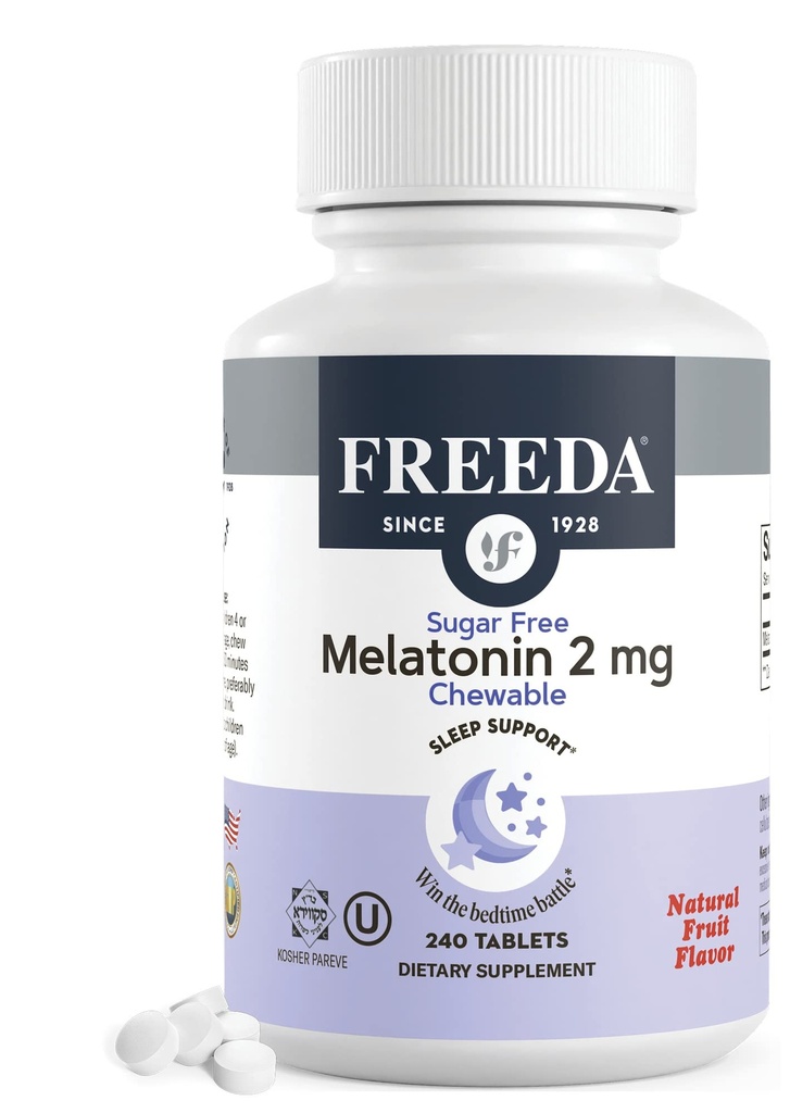 FREEDA Melatoniini 2 mg Sokerittomia purutabletteja ... Luonnollinen unilääke aikuisille ja lapsille...