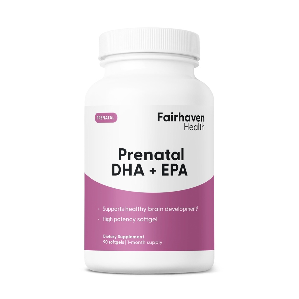 Fairhaven Health Peapod Prenatal DHA täydentää Premium Iceland Fish Oil Supplement for Healthy Raskaus ...