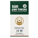 Sun Chlorella Sun Pet Treats Green Superfood Cat & Dog Supplement - Chlorophyll Eleuthero & Lecithin, mineraler, antioxidanter och vitaminer för hundar och katter - Immune Defense, Skin & Gut Health - 120 Bites
