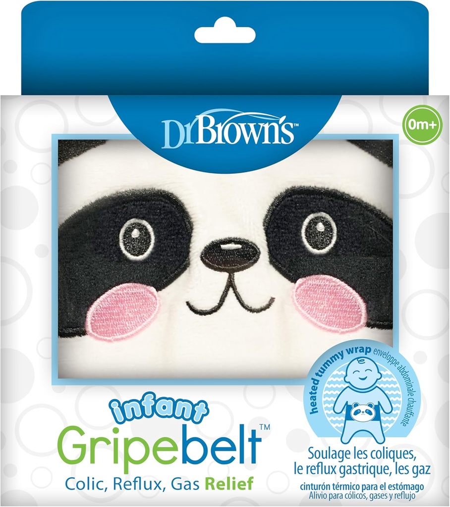 Dr Browns spädbarn Gripebelt värmde Belly Band, Soothe Baby Tummy med äkta varmhet och kompression, Panda, 0m +