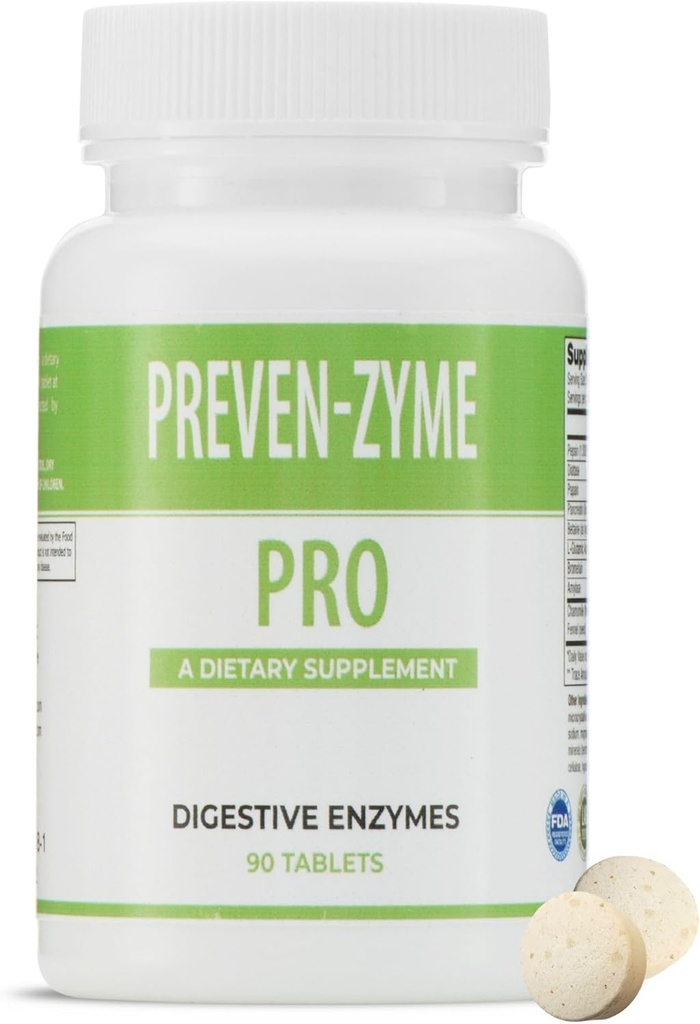 Prevenzyme Pro Dgestive Enzyme Supplement (90 Tabs) by Legere Pharmaceuticals for ES Global