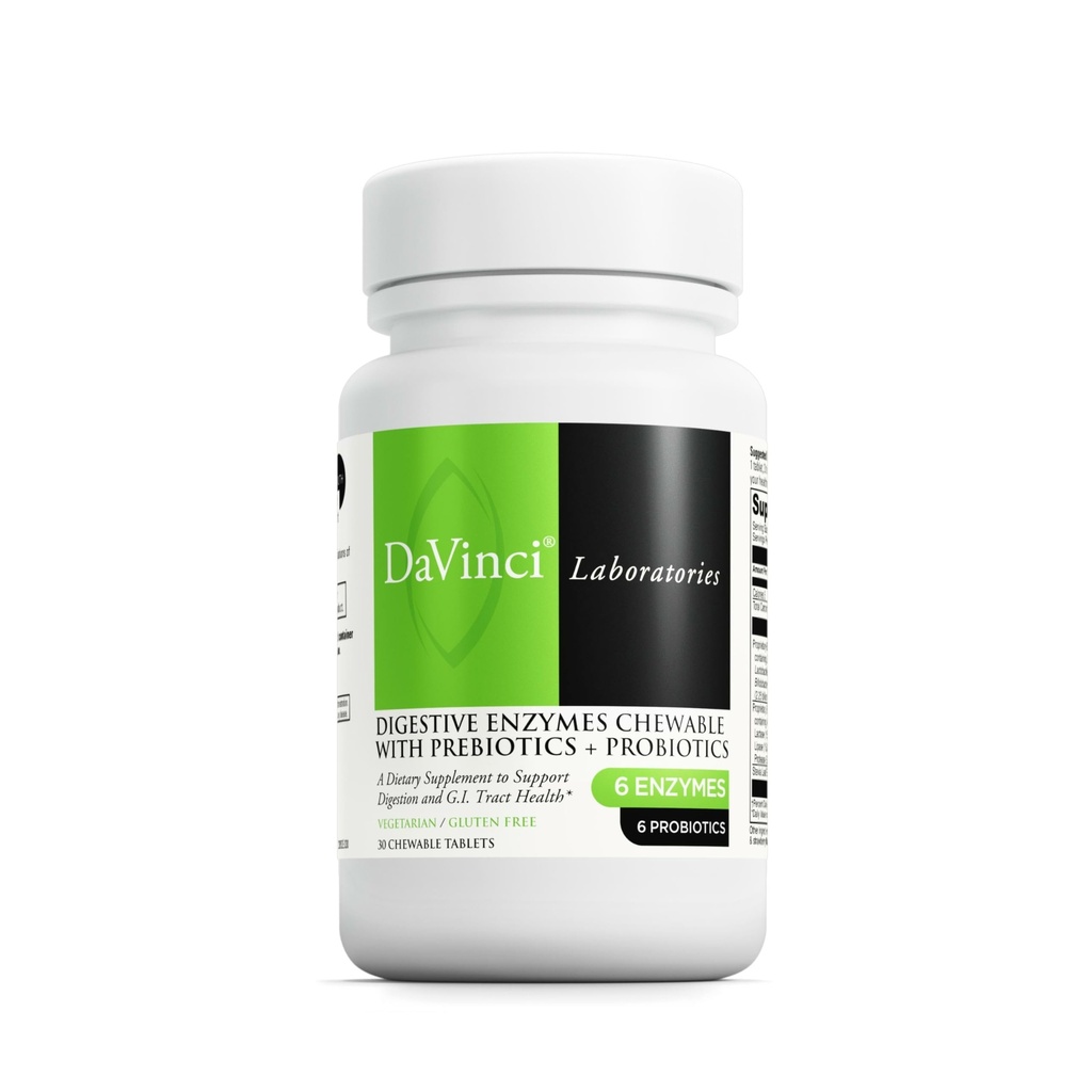 DAVINCI - Mega Probiootti ND kanssa digestiivinen Enzymes purutabletti - 30 purutabletti