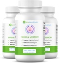 Ben's Natural Health Mind & Memory Supplement, Nootrophic Brain Support with Rhodiola, Green Tea, Cloves & Quercetin, 90 kapselia, 3 pakkaus