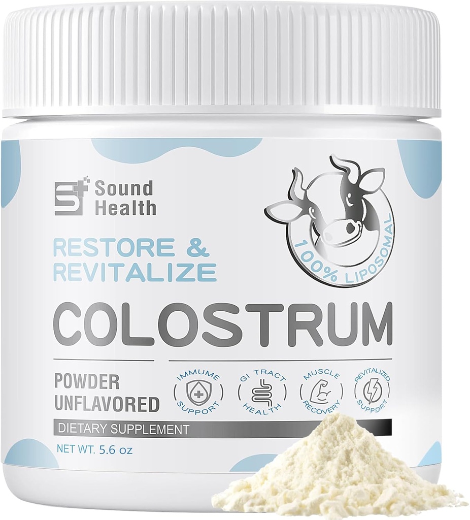 Colostrum Supplement Powder for Humans - Organic Naudan Colostrum täydentää Gut Health, hiusten kasvua, Immuuni tuki - makuamaton (73 tarjoilua)