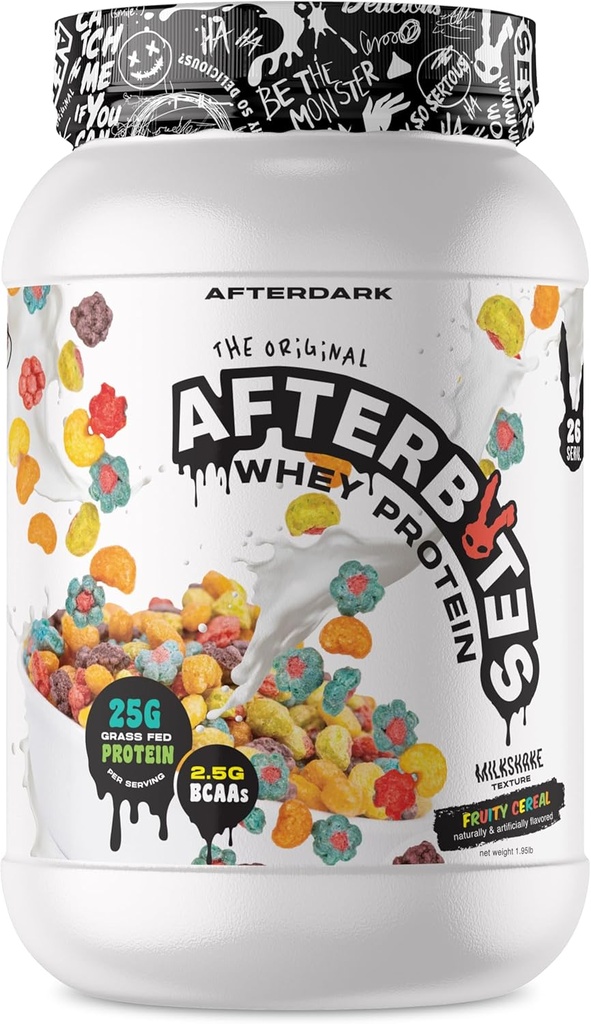 AfterdaRK AfterBites Whey Protein Powder, 25g Protein, 4,5g BCAA...