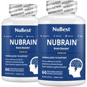 NuBrain Booster - Brain Supplement for Brain Booster, Memory, Focus & Clarity Support with St.