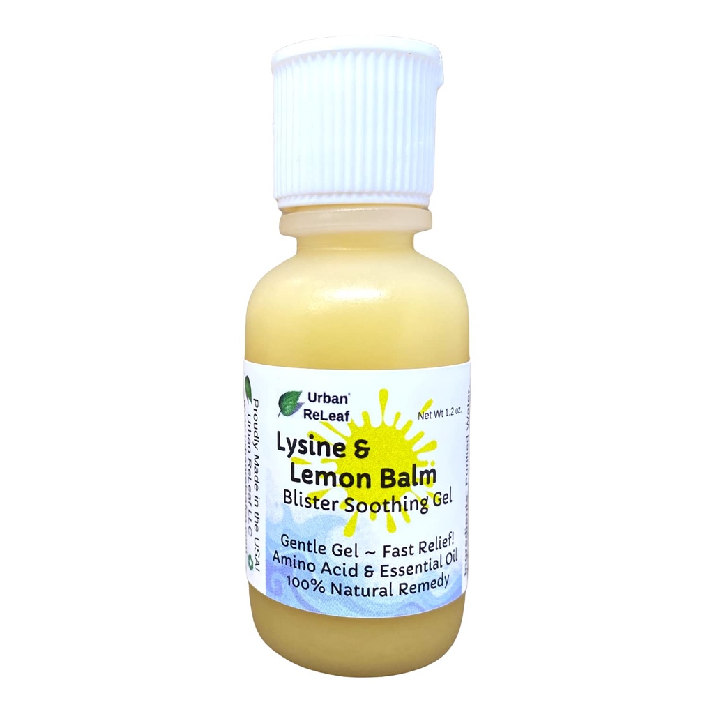 Urban ReLeaf Lysine & Lemon Balm läpipainopakkaus rauhoittava geeli! Nopea kuivaus, 100% luonnollinen apu!