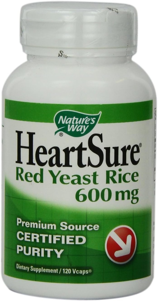 Naturens sätt HeartSure Red Yeast Rice 600 mg Twice Daily, 120 VCaps