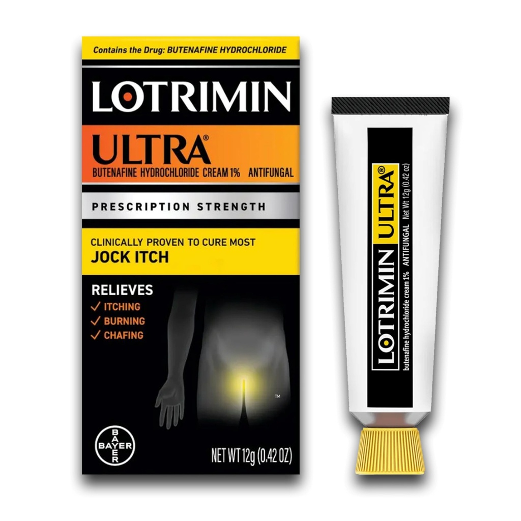 Lotrimin Ultra Jock Itch Cream - Kraftfull Butenafine Hydrochloride Behandling för Jock Itch, 0,42 Ounce (12 Grams) (Packaging May Vary)