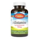 Carlson - L- glutamiini, vapaa Aminohappo, 750 mg, lihaskudostuotanto, 90 kapselia