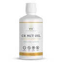 VTC VitaTradingCo. 100% Pure C8 MCT Oil . 3X Tislattu Kaprylic Acid . Terveellinen rasva puhdasta energiaa.