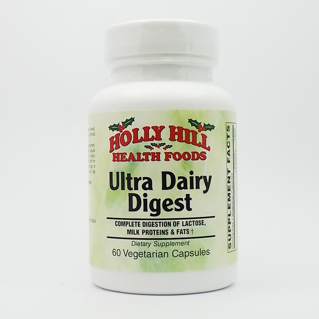 Holly Hill Health Foods, Ultra Dairy Digest, 60 vegetariska kapslar