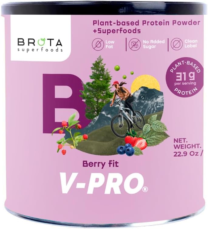 Vegan proteinpulver - Plantbaserad protein för energi och muskelboost - ren skaka i Berry Blend smak