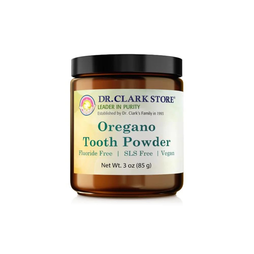 Tri. Clark Oregano Hammasjauhe ... 3oz, Natural Oral Health & Hampaiden valkaisu Formula