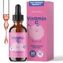 JoySpring C-vitamiini ja sinkki lapsille, Elderberry Liquid Supplement 
